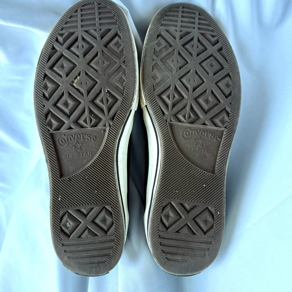 9.5 Mens/11.5 Womens Converse All Star Classic Black/White Canvas Low Tops - Picture 9 of 11